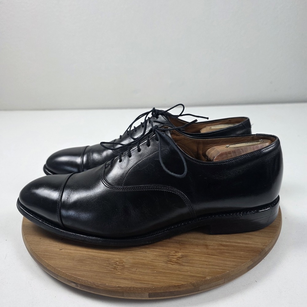 Allen Edmonds Park Avenue Shoes Mens Size 10.5 EE Black Oxford Cap Toe Dress USA